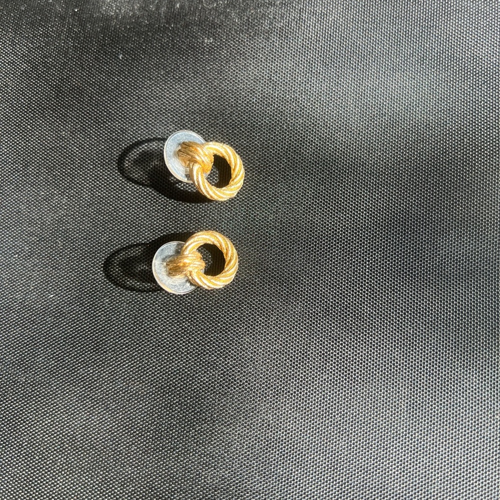 Gold and Silver Knot Earrings